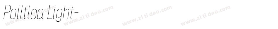 Politica Light字体转换